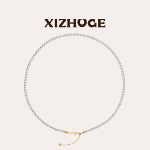 喜珠阁【classic经典】全珠链淡水珍珠项链吉尔德五星配饰