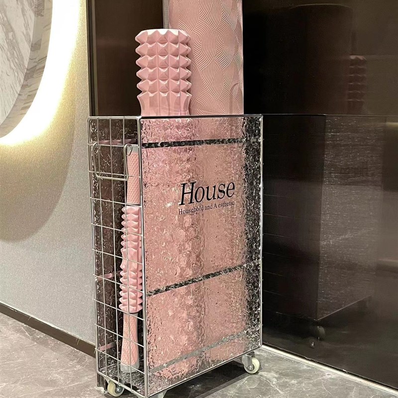 杜琥瑜伽垫收纳筐健身器材收纳筒收纳神器可移动夹缝收纳置物架