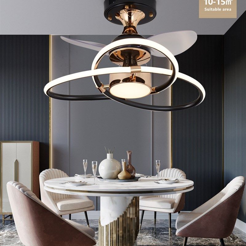 新款轻奢现代简约餐厅电扇吊灯一体智能大气客厅风扇吸顶灯,家装灯饰光源,风扇灯,淘宝优惠券,粉丝福利购,淘宝优惠卷