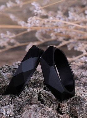 黑檀木戒指科檀绿檀木头手工定制刻字个性情侣对戒创意男女学生潮