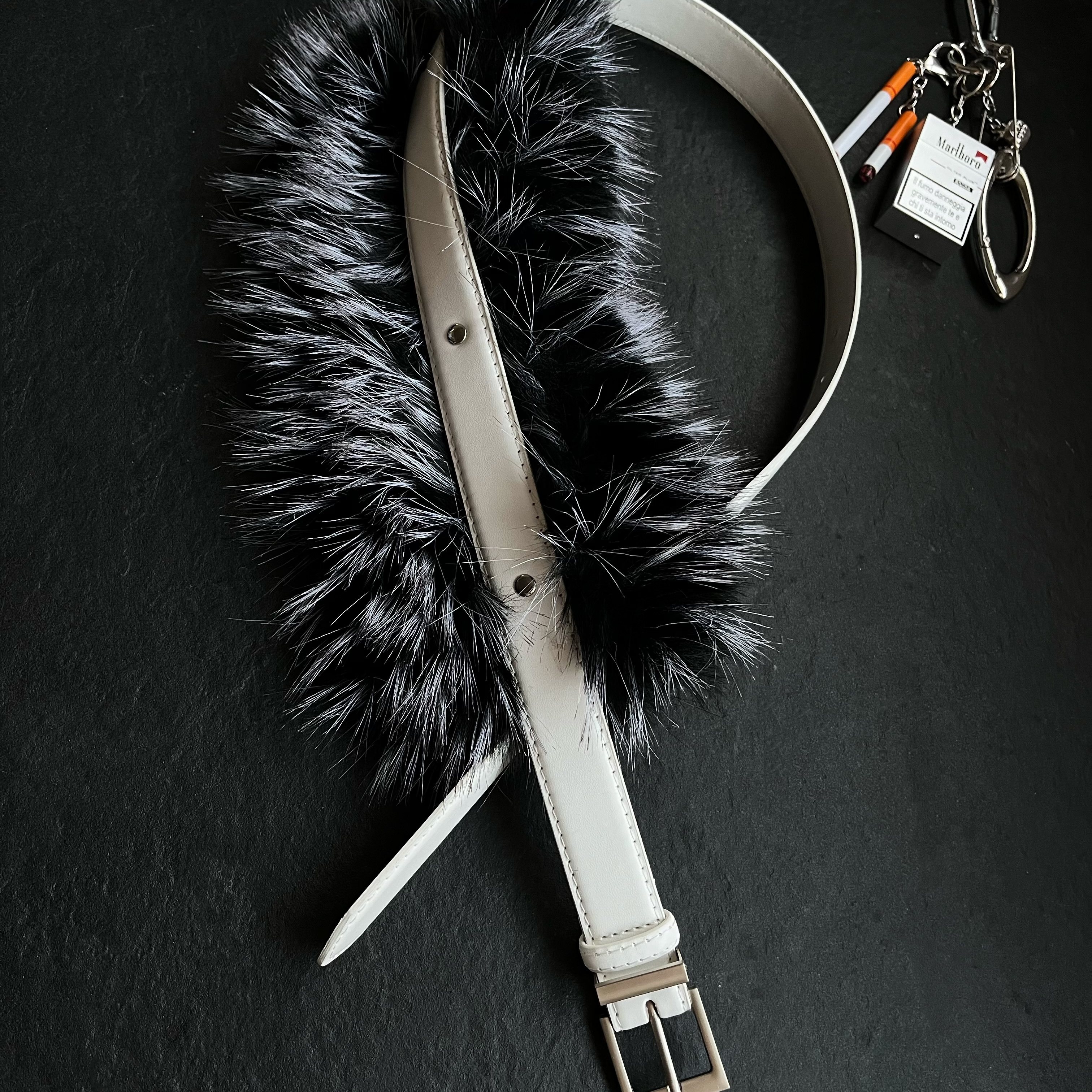 洛默亚文化皮带女个性设计感小众拼接白色氧气感毛毛腰带装饰潮,服饰配件/皮带/帽子/围巾,腰带/皮带/腰链,淘宝优惠券,粉丝福利购,淘宝优惠卷