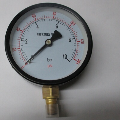 出国用压力表 y-100 PRESSURE GAUGE 0-10BAR 0-140PSI英文压力表