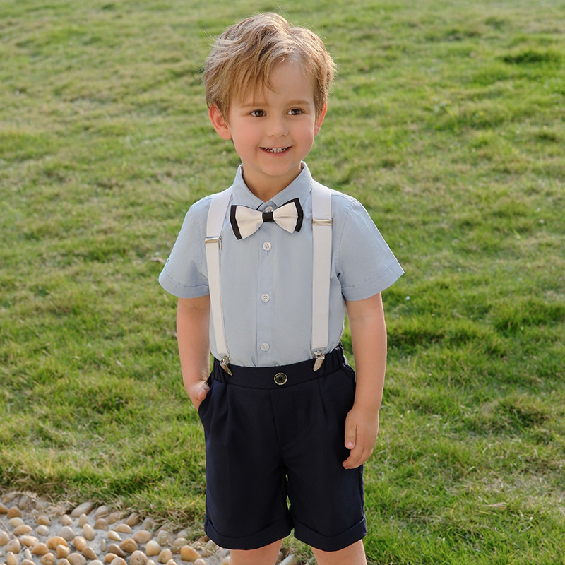 儿童西装套装夏季短袖衬衫背带裤男童周岁生日花童礼服主持演出服,童装/婴儿装/亲子装,儿童礼服,淘宝优惠券,粉丝福利购,淘宝优惠卷
