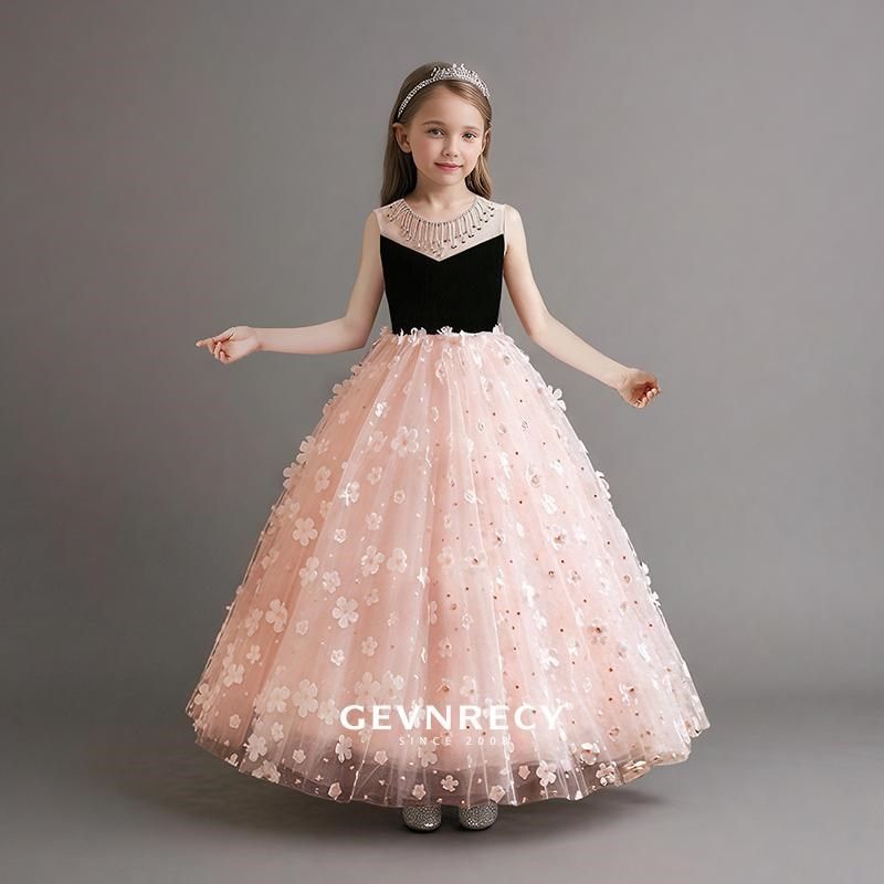 女童礼服新款高端粉色无袖蓬蓬裙花童儿童走秀舞台钢琴主持演出服,童装/婴儿装/亲子装,儿童礼服,淘宝优惠券,粉丝福利购,淘宝优惠卷
