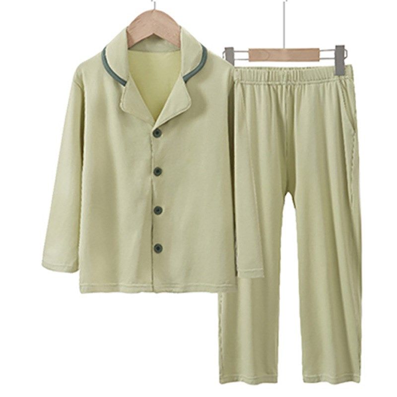 儿童西服领家居服套装棉+优可丝家居服套装