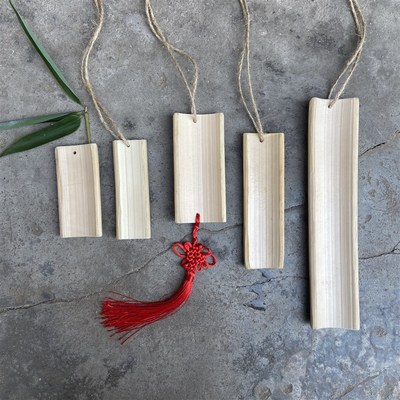 新鲜竹子竹片板竹牌竹简竹条吊饰挂饰国风装饰民宿幼儿园环创道具