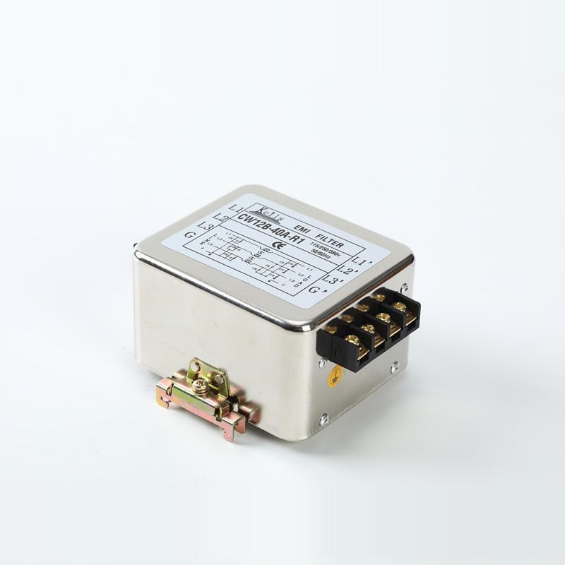 KEILS电源滤波器  CW12B-10A/20A/30A-R三相三线端子台导轨式滤波