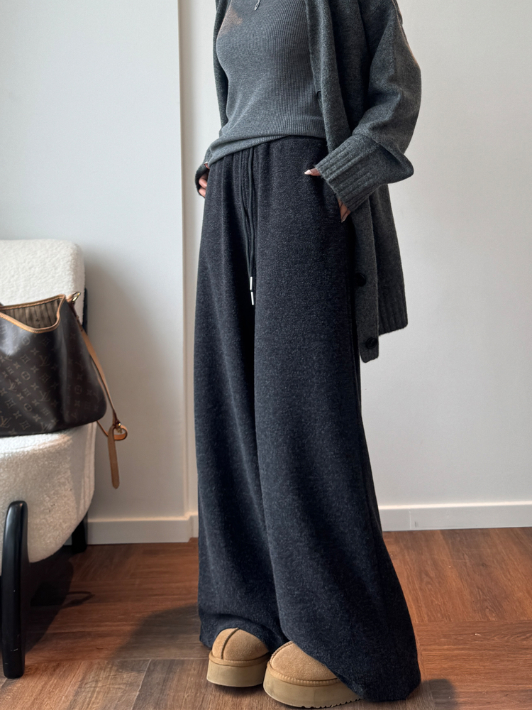 糯米裤女2025秋冬新款高腰显瘦垂坠感宽松直筒遛弯裤小个子阔腿裤