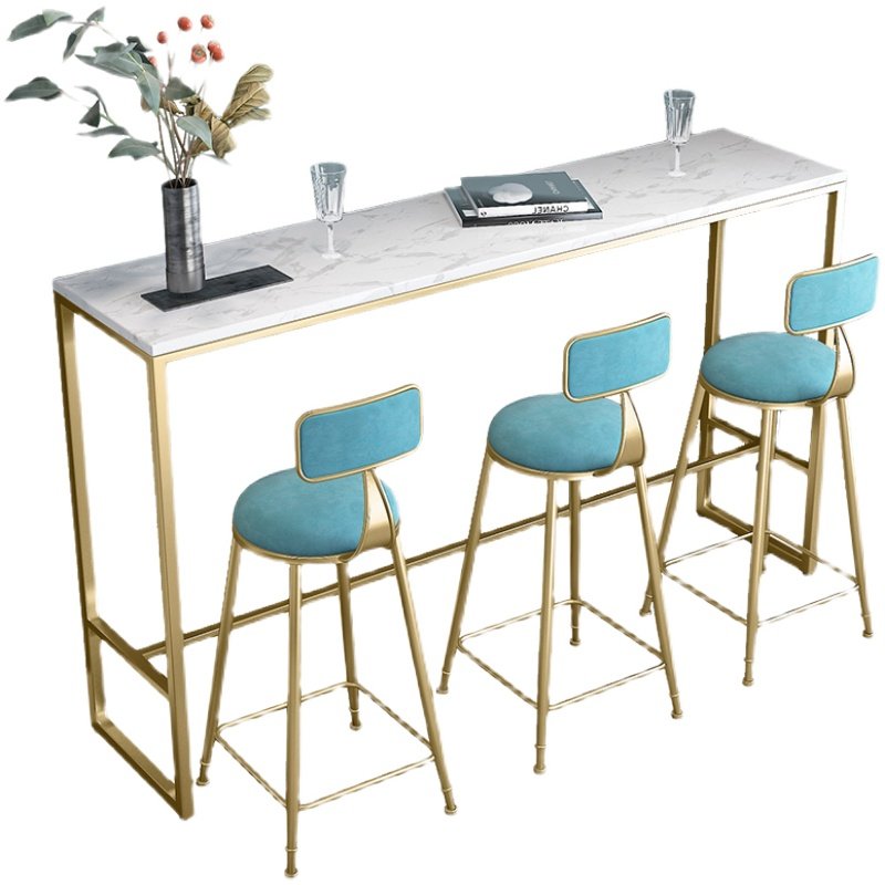 定制    大理石吧台桌家用阳台靠墙长条桌酒吧奶茶店简约高脚桌椅,商业/办公家具,酒吧台,淘宝优惠券,粉丝福利购,淘宝优惠卷