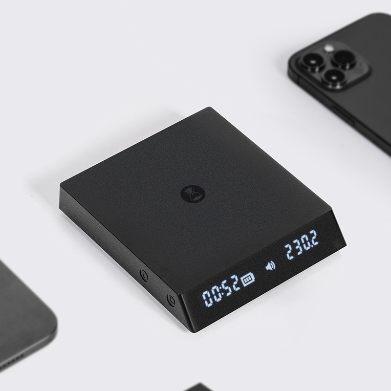 泰摩黑镜NANO意式咖啡电子秤 手冲咖啡秤 家用咖啡豆称重 计时秤