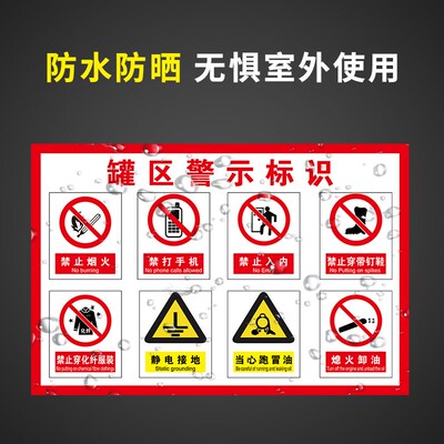 摩托车进站安全告知加油站进站须知罐区牌加油区卸油安全操作规程