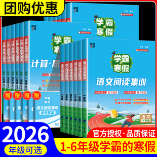 2026学霸寒假衔接作业一年级二年级三四五六年级下册上册全套练习册人教版 苏教北师5星语文阅读集训小学五星数学计算思维大通关