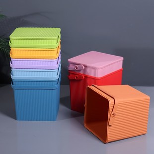 加厚水桶储物箱可坐桶玩具桶家用盛水桶方形桶P幼儿园专用桶带盖