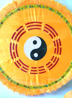 道家拜垫 八卦垫打坐垫拜垫蒲团跪垫 海绵坐垫刺绣八卦垫用品