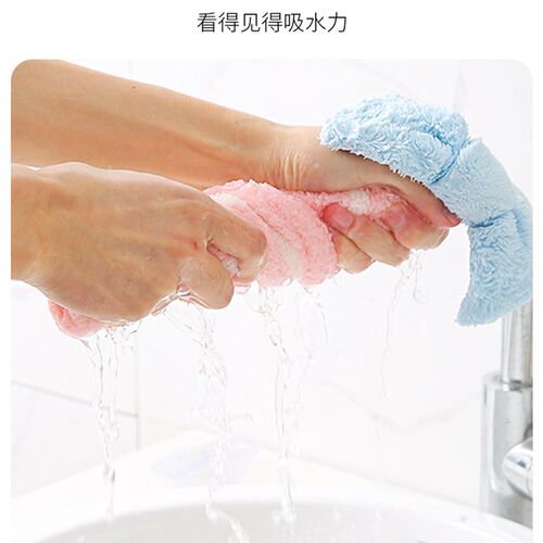擦手巾挂式超强吸水加厚可爱儿童擦手毛J巾厨房抹手巾洗手插擦手