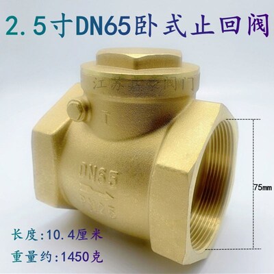 铜止回阀水管止逆阀防倒流止回阀止水阀2.5寸3寸4寸DN6580100