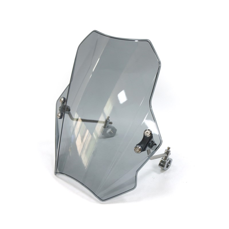 摩托车通用挡风玻璃导流罩超清前风挡玻璃可以调节支架配件
