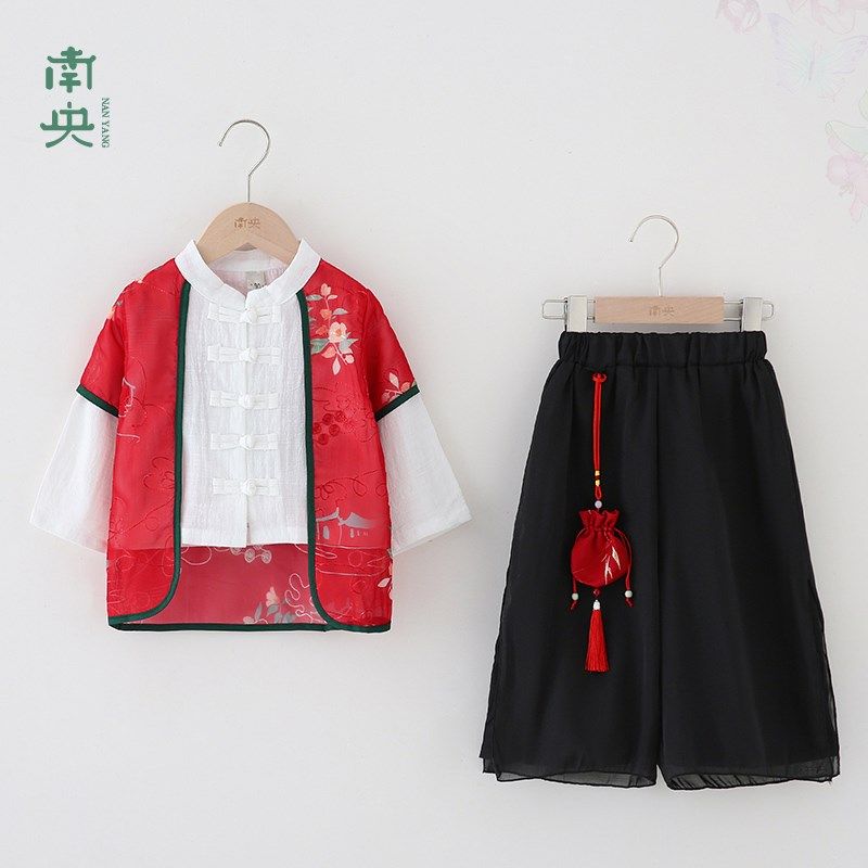 中国风男童汉服套装春秋薄款儿童唐装中秋演出服男孩改良红色古装,童装/婴儿装/亲子装,唐装,淘宝优惠券,粉丝福利购,淘宝优惠卷