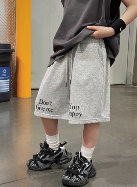 X24345儿童裤子2024新款男童运动裤中小童夏季短裤休闲裤针织裤潮