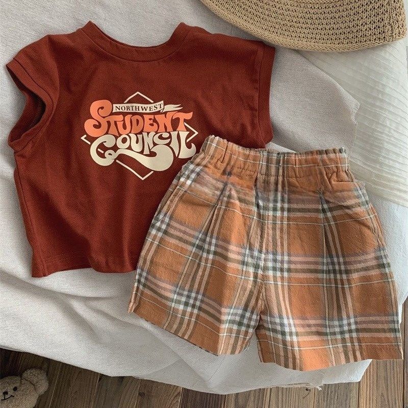 男女童棉背心套装夏季新款中小童无袖洋气上衣宝宝短裤两件套潮,童装/婴儿装/亲子装,套装,淘宝优惠券,粉丝福利购,淘宝优惠卷