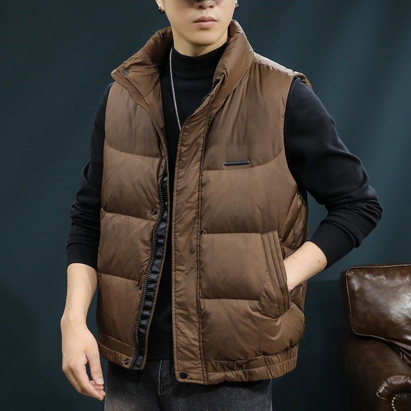高端美式复古轻薄羽绒马甲男士2024冬季新款背心潮牌外套羽绒服男,男装,羽绒马甲,淘宝优惠券,粉丝福利购,淘宝优惠卷