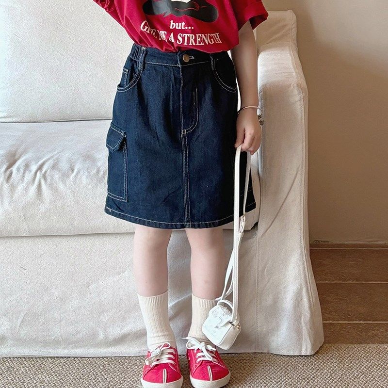 童装女童牛仔口袋短裙儿童2024新款夏季半身裙宝宝洋气裙子,童装/婴儿装/亲子装,半身裙,淘宝优惠券,粉丝福利购,淘宝优惠卷