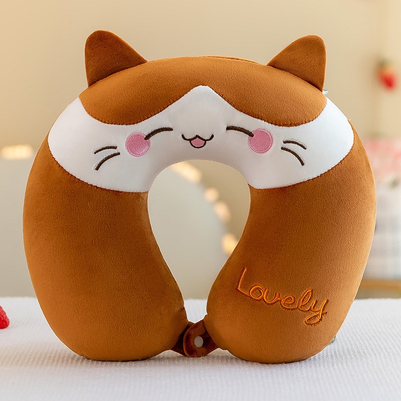 新款卡通U型枕记忆棉枕芯护颈枕汽车旅行便携飞机护颈旅行枕U形枕