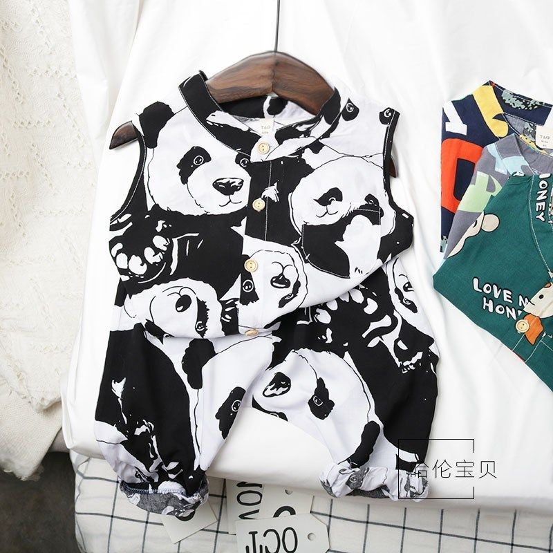 凉快透气儿童夏季人造棉套装无袖上衣棉绸七分裤男女童两件套薄款,童装/婴儿装/亲子装,套装,淘宝优惠券,粉丝福利购,淘宝优惠卷