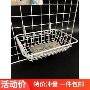 网片挂篮小号收纳挂架铁艺浸塑厨房调料瓶小棚免钉网架.勾篮小筐