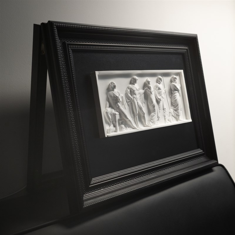 浮雕电表箱装饰画石膏水泥立体雕塑装饰挂画相框多媒体配电箱遮丑图片