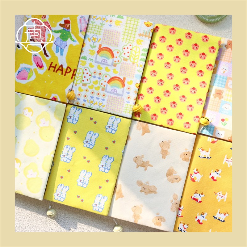 真我 暖黄心事 可爱手工手账手帐本布书衣日记A5A6记事本笔记本