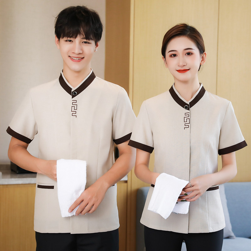 酒店客房服务员清洁制服饭店宾馆后勤物业保洁工作服秋季长袖男女
