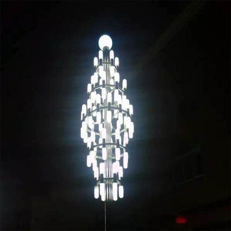 户外灯路灯76管不锈钢庭院灯广场小区景观灯防水大型高杆灯灯罩