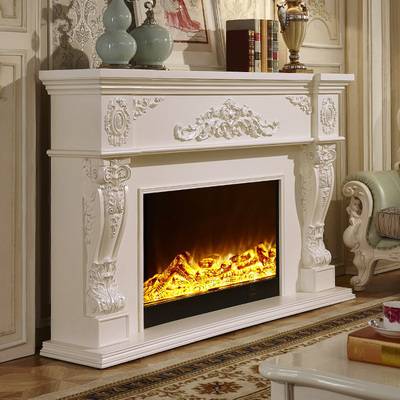 1.5/1.8米欧式壁炉装饰柜 美式壁炉架雕花电视柜遥控电壁炉芯8105