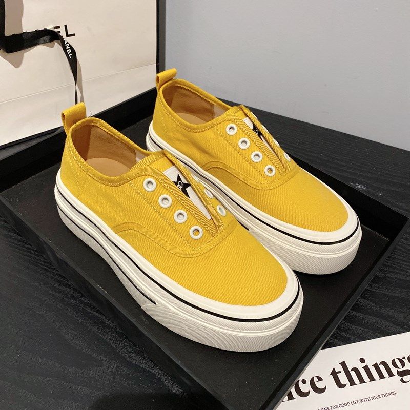 2025年新款春夏季经典帆布小白鞋女鞋一脚蹬软底休闲鞋百搭面包鞋,女鞋,时尚休闲鞋,淘宝优惠券,粉丝福利购,淘宝优惠卷