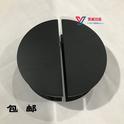简约半圆形钢化玻璃大门拉手定制实木门把手黑色酒店门面拉手现代