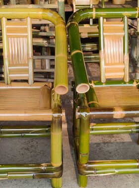 竹制品竹椅复古太师椅靠椅子竹凳子竹编凳子乘凉椅休闲椅麻将椅