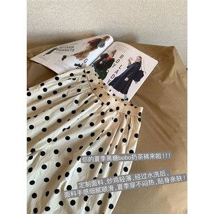 夏季 女2024新款 薄款 九分裤 休闲慵懒风 波点裤 宽松阔腿裤 子哈伦裤