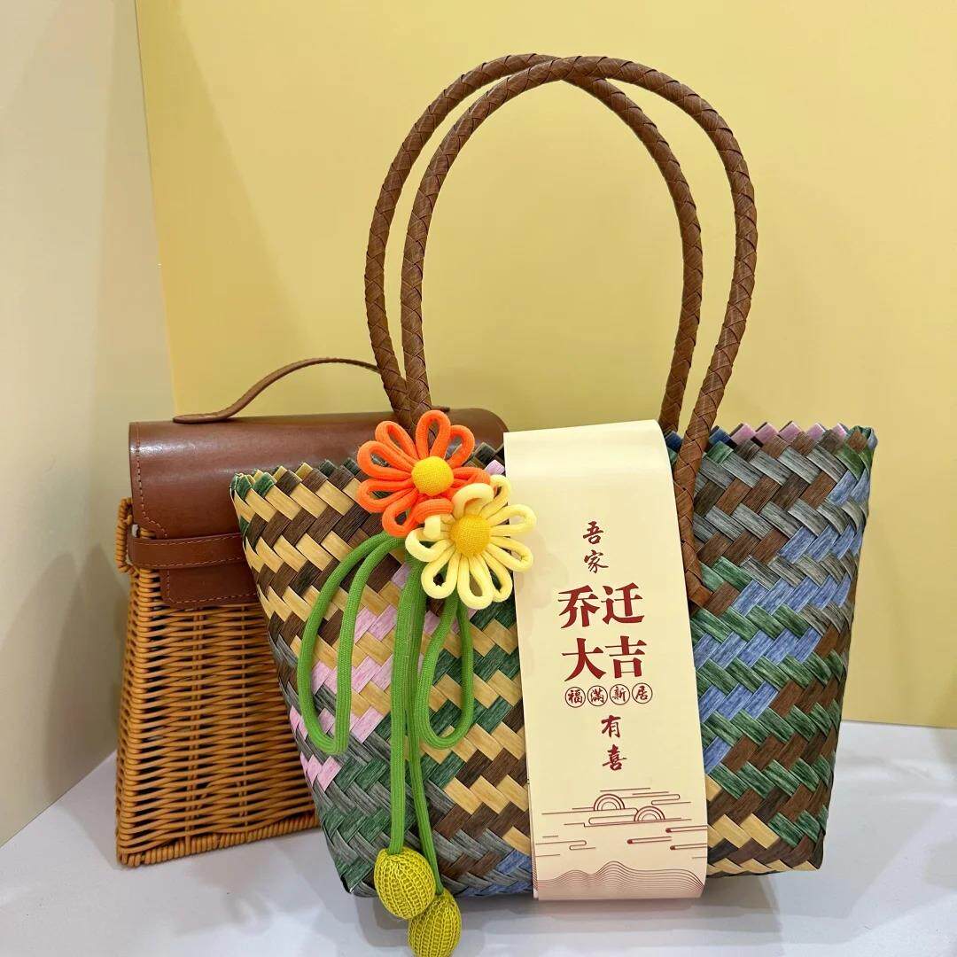 节日礼品包装生日福寿喜事编织篮