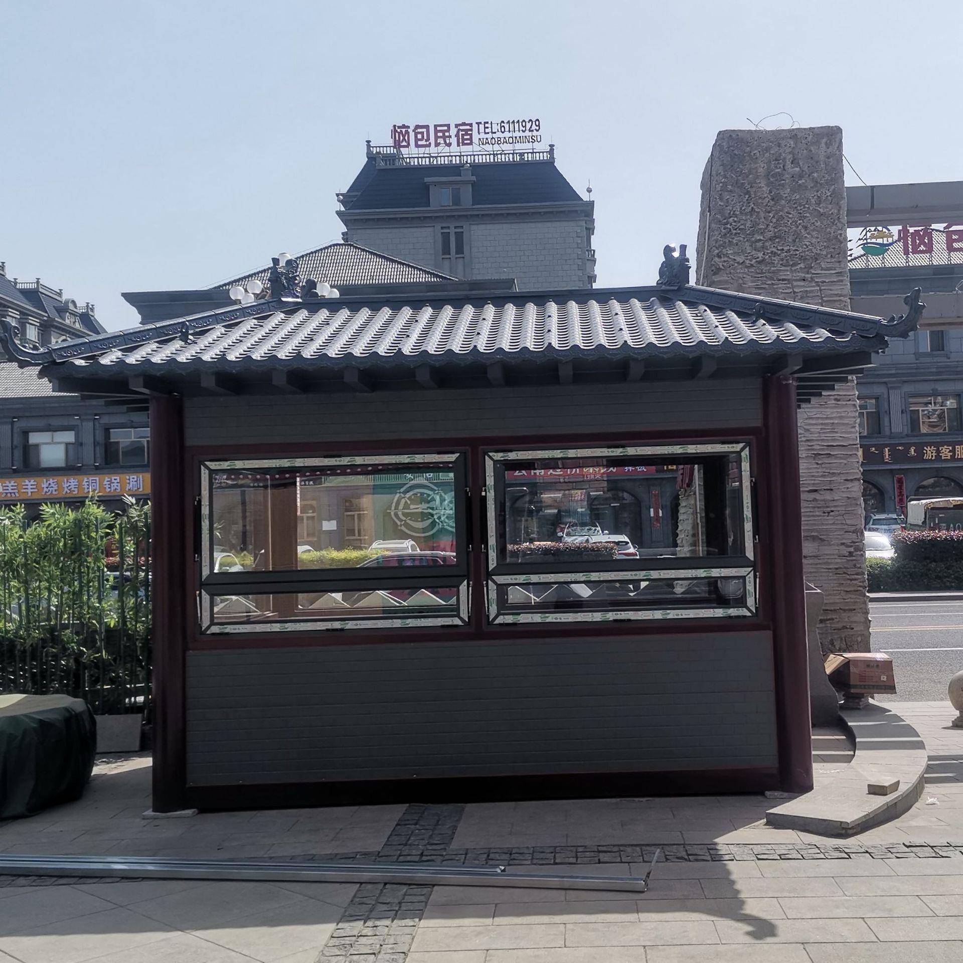 钢结构岗亭停车场收费门卫室小区景区户外移动值班室保安亭