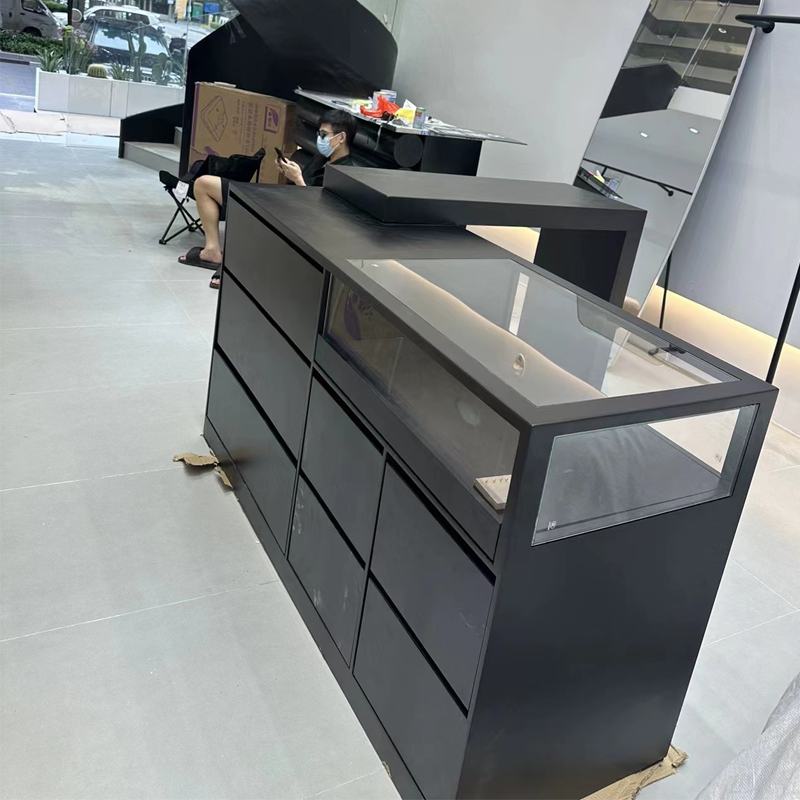 服装店中岛桌网红展示台收纳柜烤漆装饰柜摆件展台陈列展示桌定制