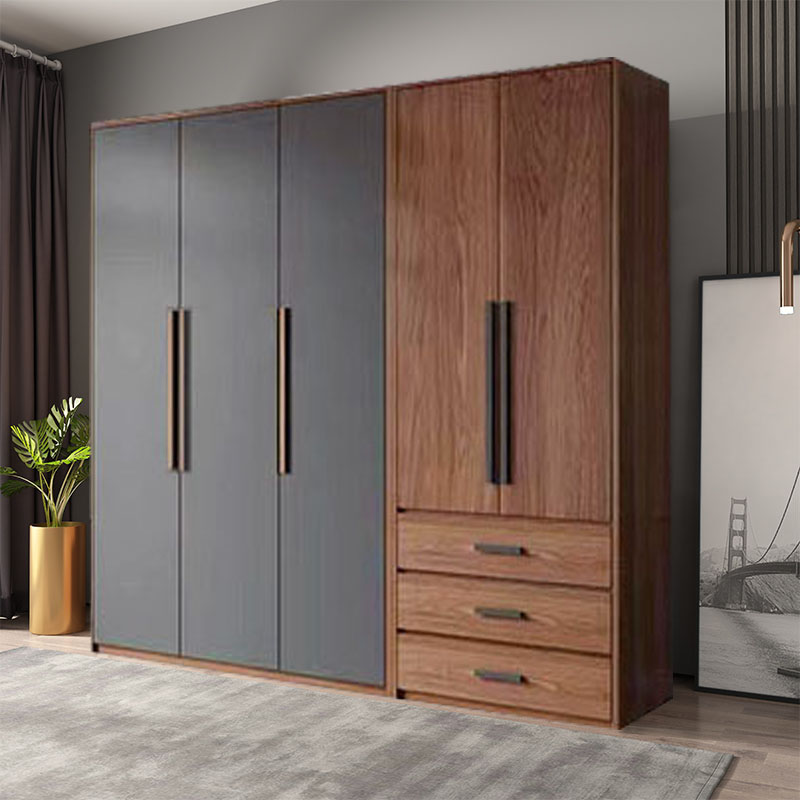 转角衣柜现代简约90度L型组装四五六门实木质板式家用卧室大衣柜