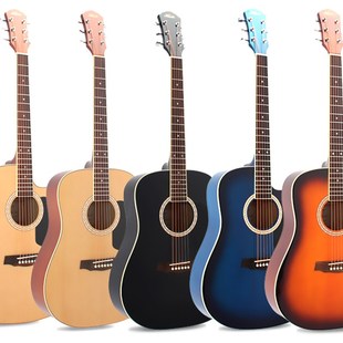 红棉电箱吉他寸寸单板吉他d面单吉他左手ld民谣缺圆角