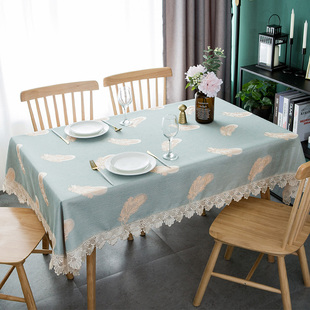 布艺餐桌布茶几台布新长方形客厅桌垫现代多用方圆桌防尘布