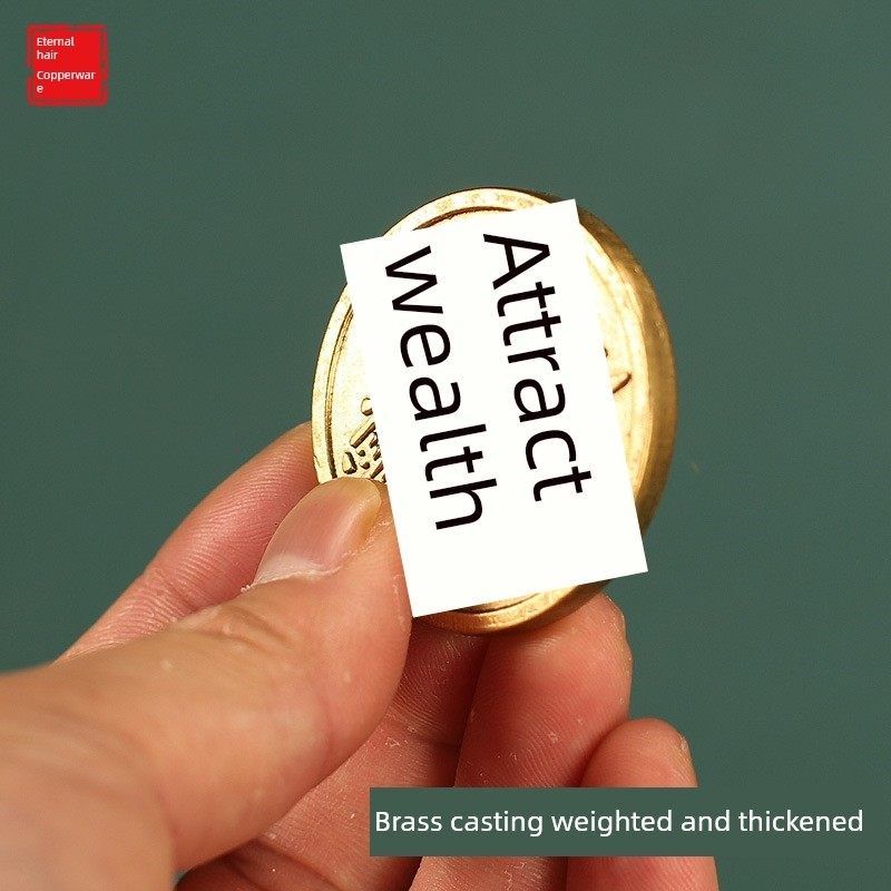 永发铜器工厂铜钱金蟾嘴里咬的钱加重加厚铜币m.5m