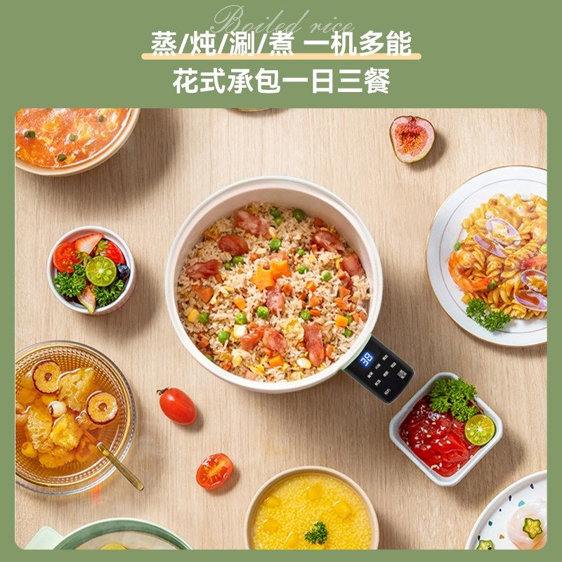 艾仕玛迷你电饭煲人小型多功能宿舍电煮锅L煮面焖饭锅