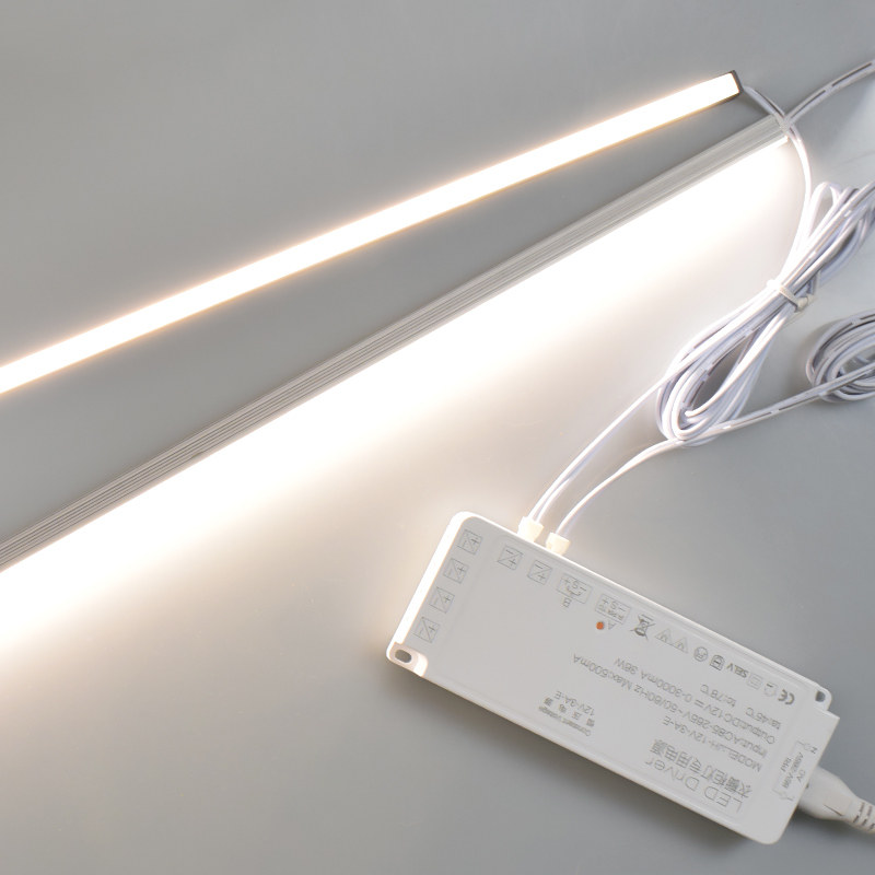嵌入式线条灯感应灯明装层板灯免槽展示柜灯带LD整体橱柜灯条