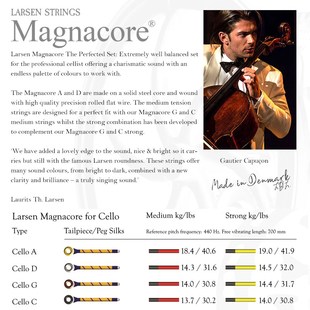 LN拉森no麦格纳大提琴弦D单弦独奏弦咏叹调