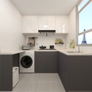 香港全公屋厨柜整体橱柜定制灶台柜烤漆门板吊柜石英石面傢私訂造