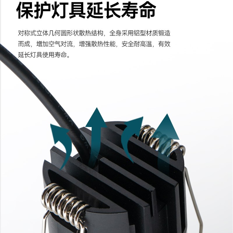防眩迷你小射灯led客厅卧室满天星天花灯嵌入式防眩牛眼灯3w5w